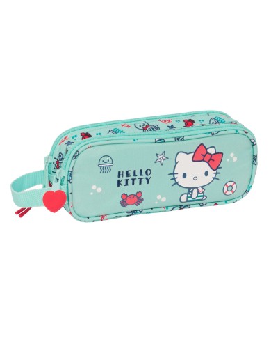 Portaoggetti Doppio Hello Kitty Sea lovers Turchese 21 x 8 x 6 cm