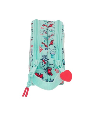 Portaoggetti Doppio Hello Kitty Sea lovers Turchese 21 x 8 x 6 cm