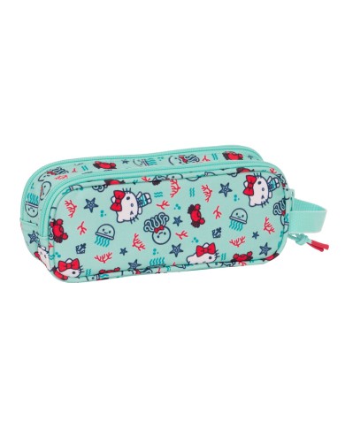 Portaoggetti Doppio Hello Kitty Sea lovers Turchese 21 x 8 x 6 cm