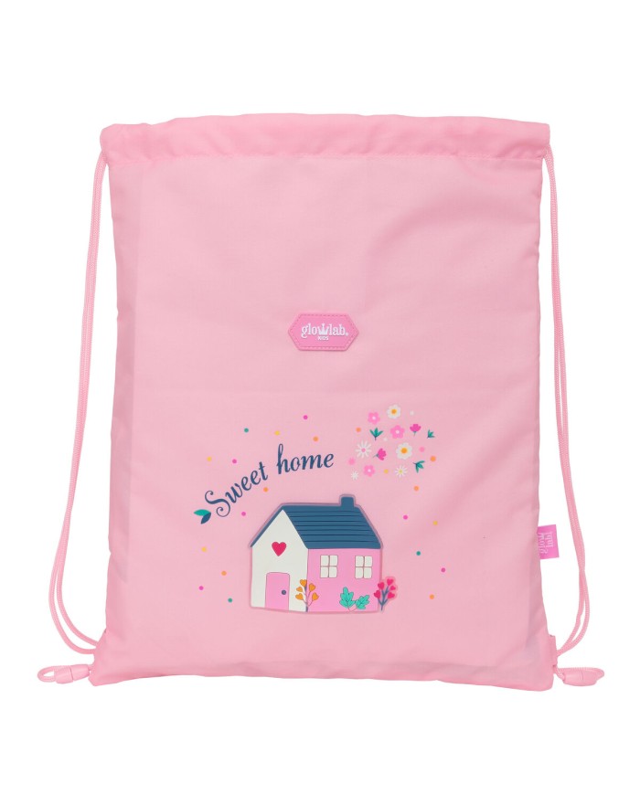 Zainetto con Cordini Glow Lab Sweet home Rosa 26 x 34 x 1 cm Zainetto con Cordini Glow Lab Sweet home Rosa 26 x 34 x 1 cm