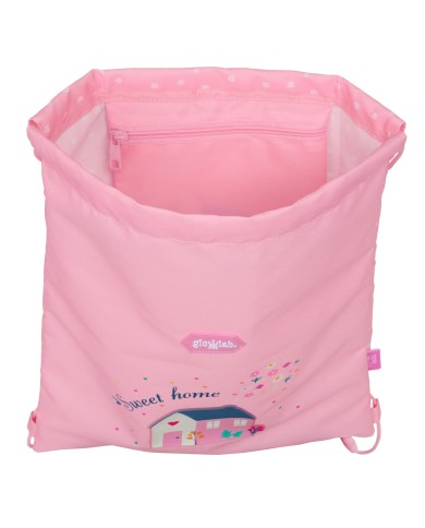 Zainetto con Cordini Glow Lab Sweet home Rosa 26 x 34 x 1 cm Zainetto con Cordini Glow Lab Sweet home Rosa 26 x 34 x 1 cm