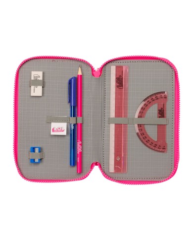 Plumier Triplo LOL Surprise! Divas Azzurro 12.5 x 19.5 x 5.5 cm (36 Pezzi)