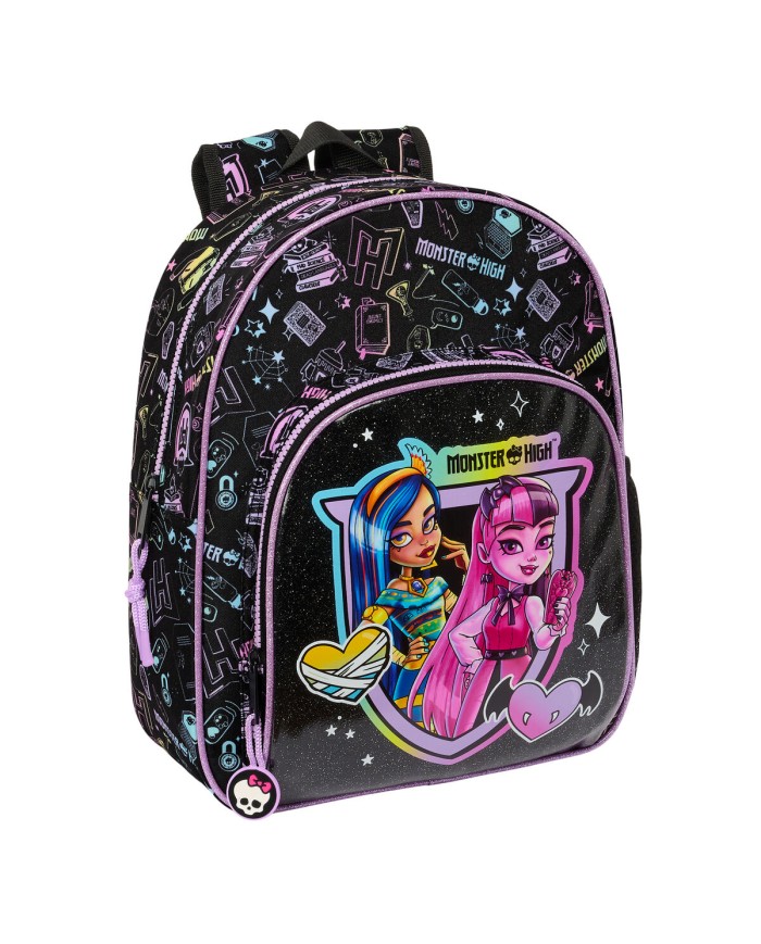Zaino per Bambini Monster High Nero 28 x 34 x 10 cm Zaino per Bambini Monster High Nero 28 x 34 x 10 cm