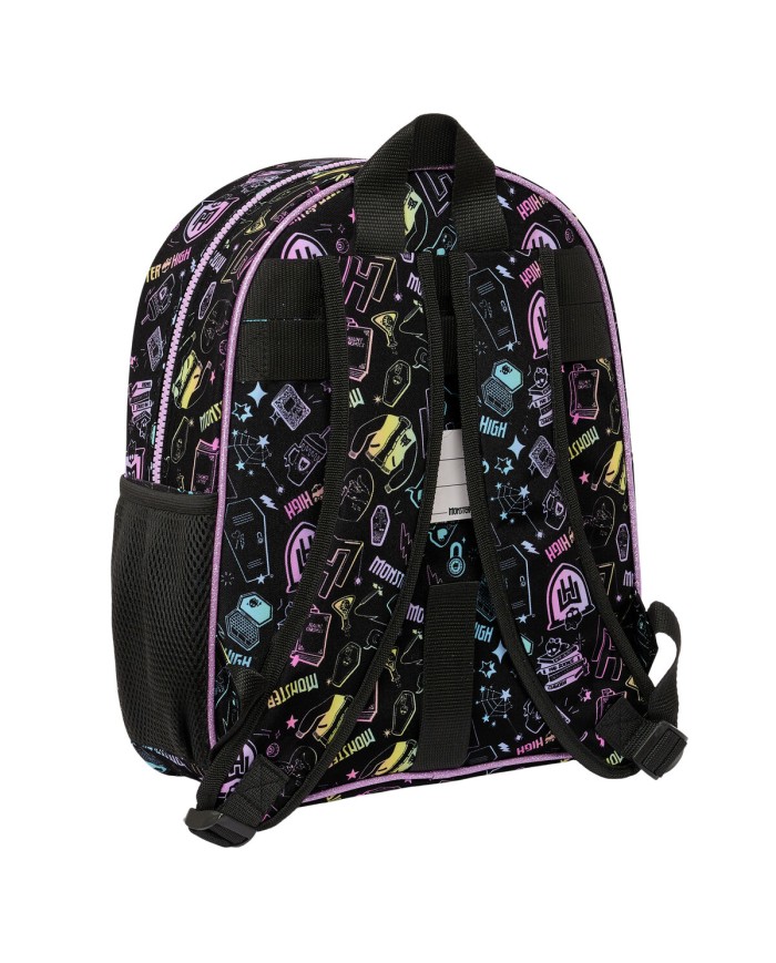 Zaino per Bambini Monster High Nero 28 x 34 x 10 cm Zaino per Bambini Monster High Nero 28 x 34 x 10 cm