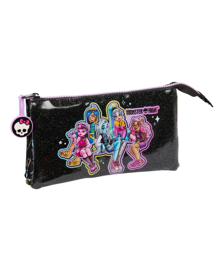 Astuccio Scuola Monster High Nero 22 x 12 x 3 cm Astuccio Scuola Monster High Nero 22 x 12 x 3 cm