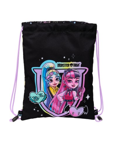Zainetto con Cordini Monster High Nero 26 x 34 x 1 cm