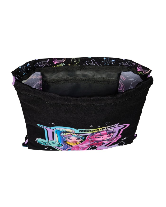 Zainetto con Cordini Monster High Nero 26 x 34 x 1 cm