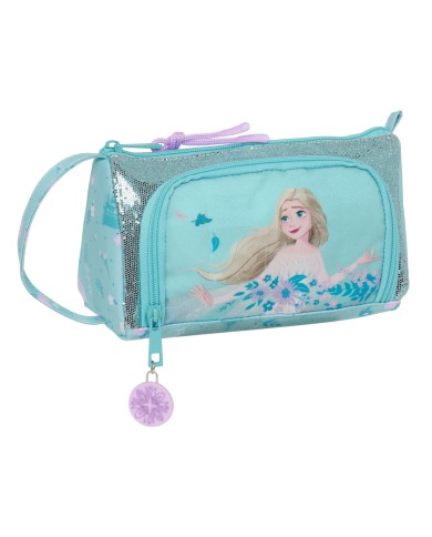 Astuccio per la Scuola con Accessori Frozen Hello spring Azzurro Chiaro 20 x 11 x 8.5 cm (32 Pezzi)