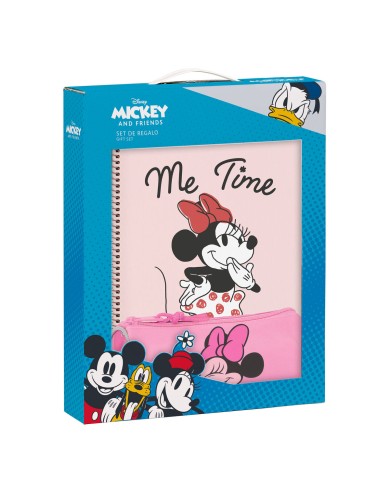 Set di Cancelleria Minnie Mouse Loving Rosa A4 3 Pezzi Set di Cancelleria Minnie Mouse Loving Rosa A4 3 Pezzi