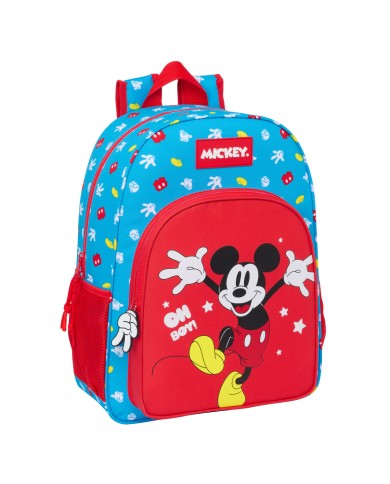 Zaino Scuola Mickey Mouse Clubhouse Fantastic Azzurro Rosso 33 x 42 x 14 cm
