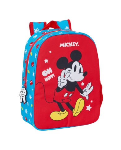 Zaino Scuola Mickey Mouse Clubhouse Fantastic Azzurro Rosso 26 x 34 x 11 cm