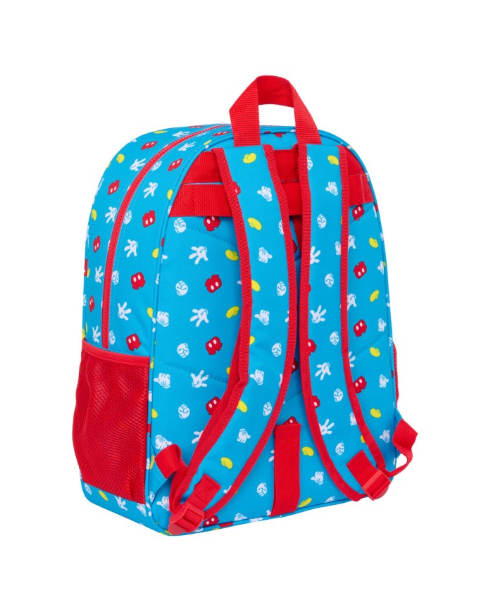 Zaino Scuola Mickey Mouse Clubhouse Fantastic Azzurro Rosso 33 x 42 x 14 cm