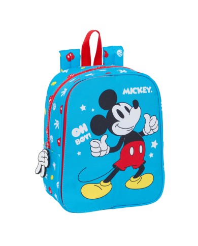 Zaino per Bambini Mickey Mouse Clubhouse Fantastic Azzurro Rosso 22 x 27 x 10 cm