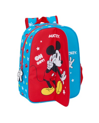 Zaino Scuola Mickey Mouse Clubhouse Fantastic Azzurro Rosso 26 x 34 x 11 cm