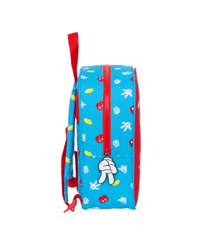 Zaino per Bambini Mickey Mouse Clubhouse Fantastic Azzurro Rosso 22 x 27 x 10 cm