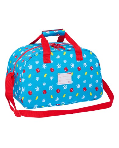 Borsa da Palestra Mickey Mouse Clubhouse Fantastic Azzurro Rosso 40 x 24 x 23 cm