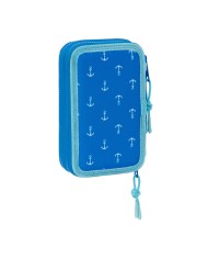 Astuccio Doppio Donald Azzurro 12.5 x 19.5 x 4 cm (28 Pezzi)