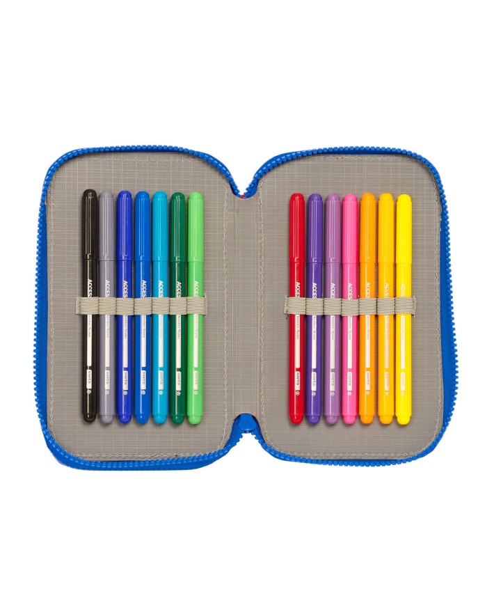 Astuccio Doppio Cars Race ready Azzurro 12.5 x 19.5 x 4 cm (28 Pezzi) Astuccio Doppio Cars Race ready Azzurro 12.5 x 19.5 x 4 cm (28 Pezzi)