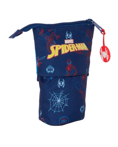 Astuccio Portapenne Spider-Man Neon Blu Marino 8 x 19 x 6 cm Astuccio Portapenne Spider-Man Neon Blu Marino 8 x 19 x 6 cm