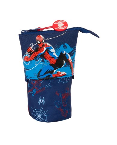 Astuccio Portapenne Spider-Man Neon Blu Marino 8 x 19 x 6 cm Astuccio Portapenne Spider-Man Neon Blu Marino 8 x 19 x 6 cm