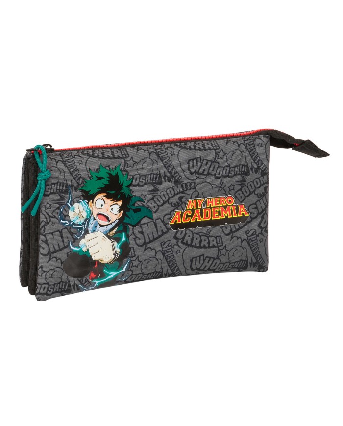 Astuccio Scuola My Hero Academia Nero 22 x 12 x 3 cm