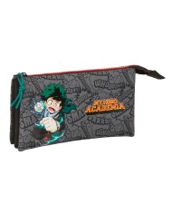 Astuccio Scuola My Hero Academia Nero 22 x 12 x 3 cm