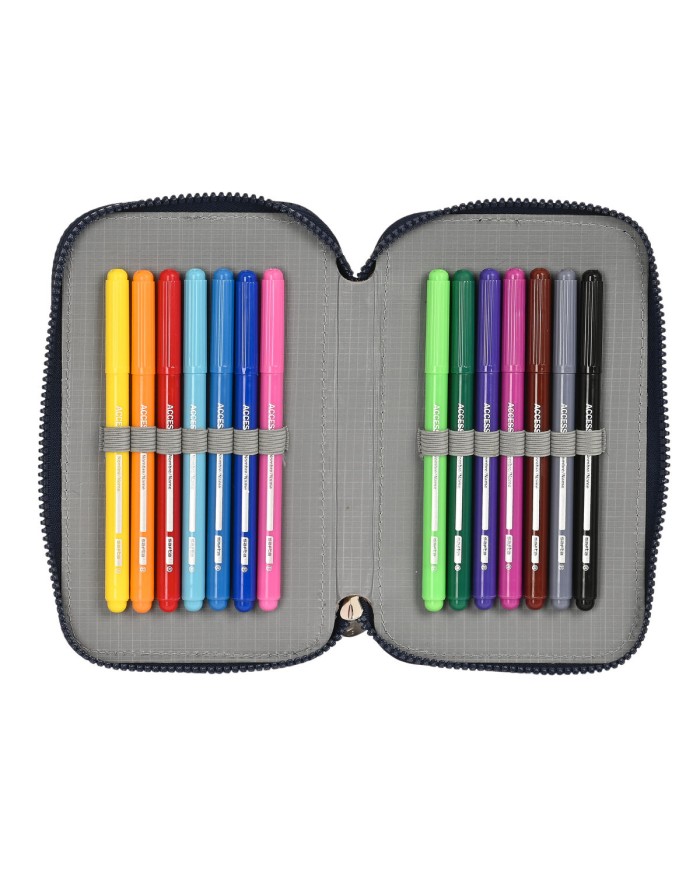 Astuccio Doppio Batman Legendary Blu Marino 12.5 x 19.5 x 4 cm (28 Pezzi) Astuccio Doppio Batman Legendary Blu Marino 12.5 x 19.5 x 4 cm (28 Pezzi)