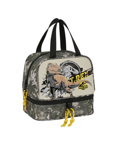 Portamerenda Jurassic World Warning Grigio 20 x 20 x 15 cm Portamerenda Jurassic World Warning Grigio 20 x 20 x 15 cm