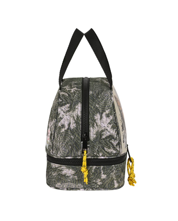 Portamerenda Jurassic World Warning Grigio 20 x 20 x 15 cm Portamerenda Jurassic World Warning Grigio 20 x 20 x 15 cm