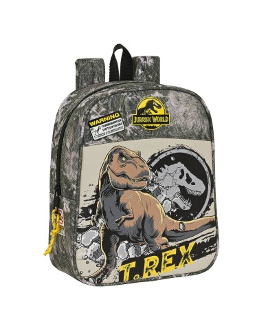 Zaino per Bambini Jurassic World Warning Grigio 22 x 27 x 10 cm Zaino per Bambini Jurassic World Warning Grigio 22 x 27 x 10 cm