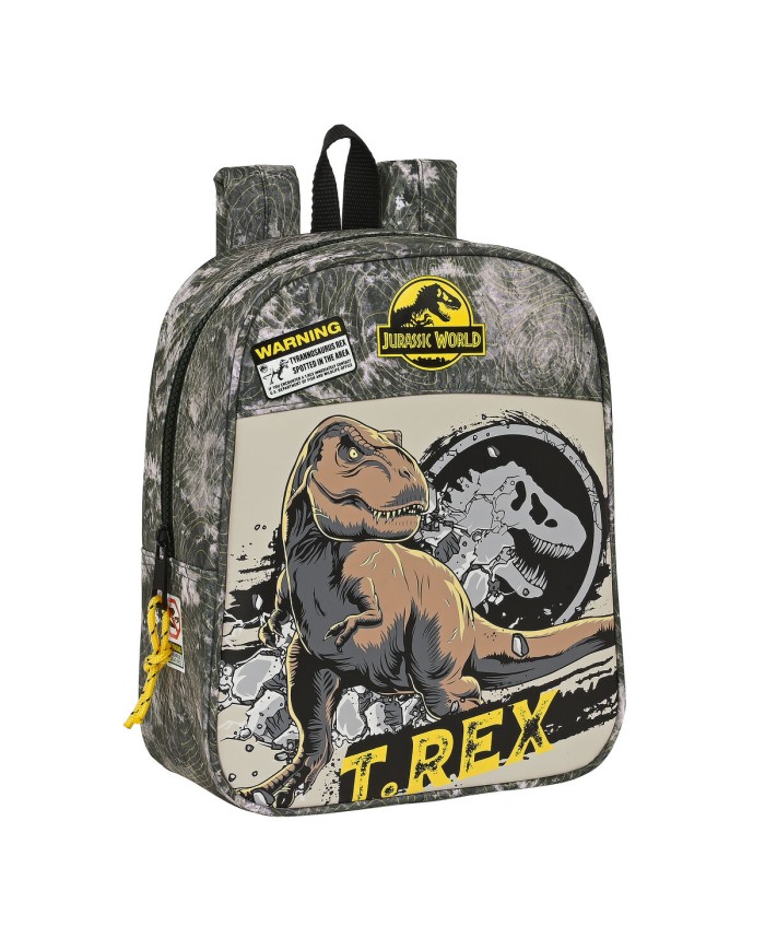 Zaino per Bambini Jurassic World Warning Grigio 22 x 27 x 10 cm Zaino per Bambini Jurassic World Warning Grigio 22 x 27 x 10 cm