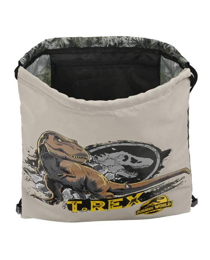 Zainetto con Cordini Jurassic World Warning Grigio 35 x 40 x 1 cm