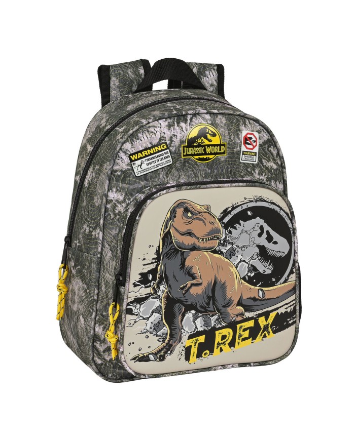Zaino Scuola Jurassic World Warning Grigio 27 x 33 x 10 cm Zaino Scuola Jurassic World Warning Grigio 27 x 33 x 10 cm