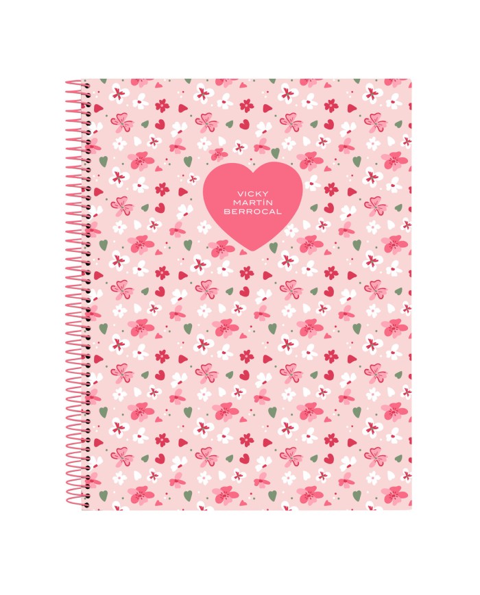 Agenda Vicky Martín Berrocal In bloom Rosa A4 120 Fogli