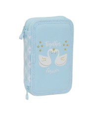 Astuccio Portapenne Glow Lab Cisnes Azzurro Chiaro 8 x 19 x 6 cm Astuccio Portapenne Glow Lab Cisnes Azzurro Chiaro 8 x 19 x 6 cm