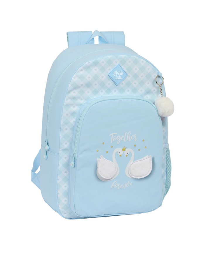 Zaino Scuola Glow Lab Cisnes Azzurro 30 x 46 x 14 cm