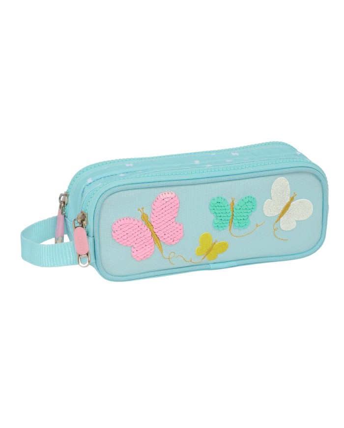 Portaoggetti Doppio Moos Butterflies Azzurro Chiaro 21 x 8 x 6 cm