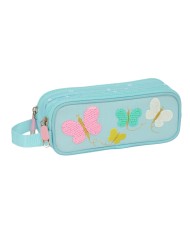 Portaoggetti Doppio Moos Butterflies Azzurro Chiaro 21 x 8 x 6 cm