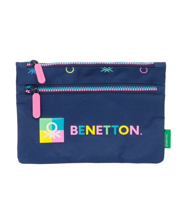 Astuccio Scuola Benetton Cool Blu Marino 23 x 16 x 3 cm Astuccio Scuola Benetton Cool Blu Marino 23 x 16 x 3 cm