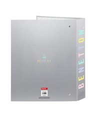 Raccoglitore ad anelli Benetton Silver Argentato A4 27 x 33 x 6 cm Raccoglitore ad anelli Benetton Silver Argentato A4 27 x 33 x 6 cm