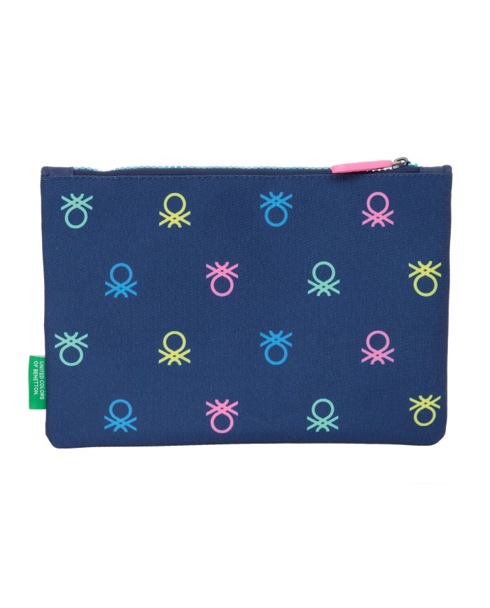 Astuccio Scuola Benetton Cool Blu Marino 23 x 16 x 3 cm Astuccio Scuola Benetton Cool Blu Marino 23 x 16 x 3 cm