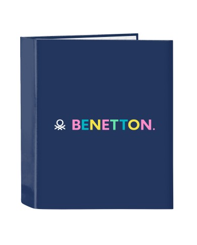 Raccoglitore ad anelli Benetton Cool Blu Marino A4 27 x 33 x 6 cm
