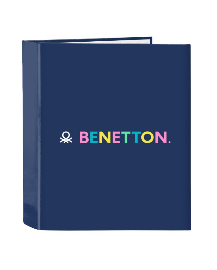 Raccoglitore ad anelli Benetton Cool Blu Marino A4 27 x 33 x 6 cm