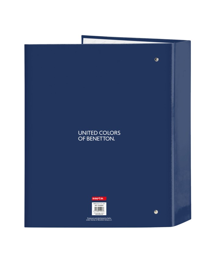Raccoglitore ad anelli Benetton Cool Blu Marino A4 27 x 33 x 6 cm