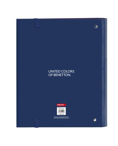 Raccoglitore ad anelli Benetton Cool Blu Marino 27 x 32 x 3.5 cm