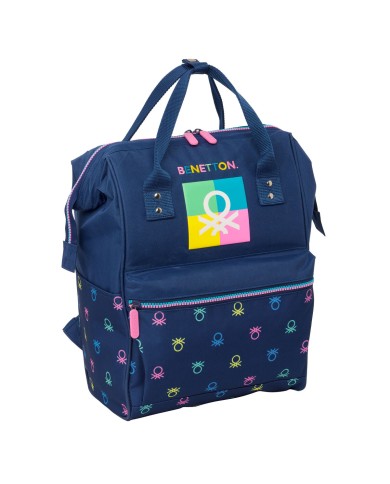 Zaino per Portatile Benetton Cool Blu Marino 27 x 40 x 19 cm Zaino per Portatile Benetton Cool Blu Marino 27 x 40 x 19 cm