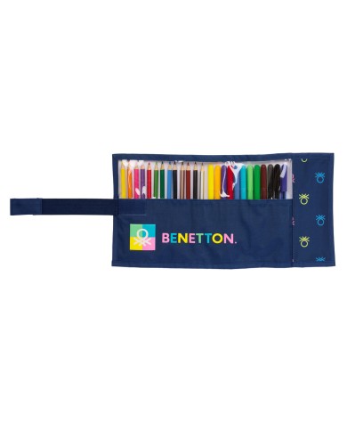 Astuccio Benetton Cool Blu Marino 7 x 20 x 7 cm Pieghevoli 27 Pezzi Astuccio Benetton Cool Blu Marino 7 x 20 x 7 cm Pieghevoli 27 Pezzi