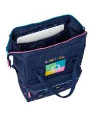 Zaino per Portatile Benetton Cool Blu Marino 27 x 40 x 19 cm