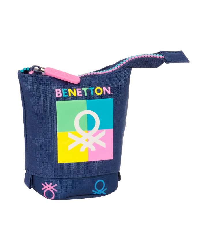 Astuccio Portapenne Benetton Cool Blu Marino 8 x 19 x 6 cm Astuccio Portapenne Benetton Cool Blu Marino 8 x 19 x 6 cm