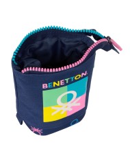 Astuccio Portapenne Benetton Cool Blu Marino 8 x 19 x 6 cm Astuccio Portapenne Benetton Cool Blu Marino 8 x 19 x 6 cm